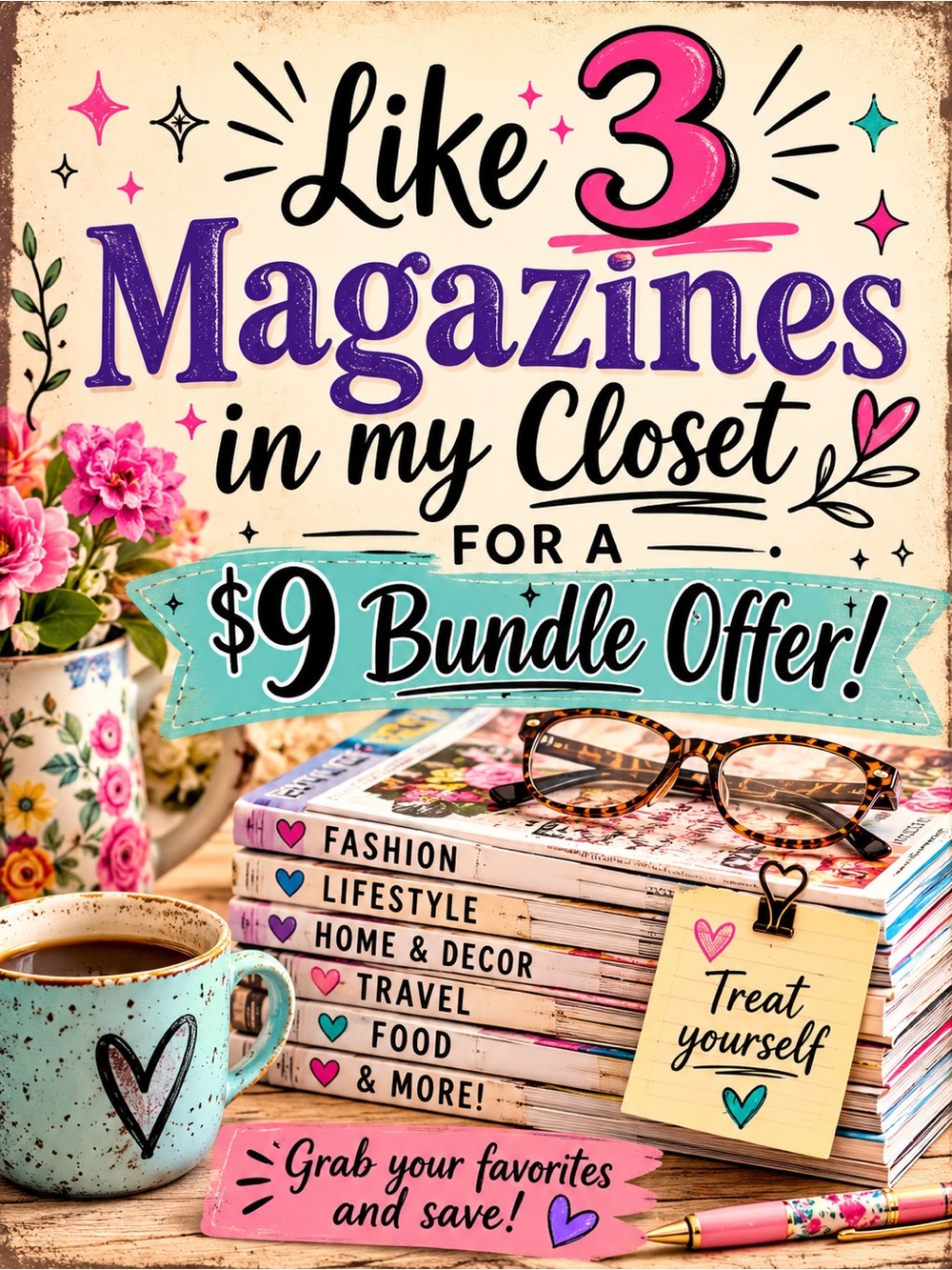 Like 3 Magazines in My Closet for a Magazine Bundle Offer